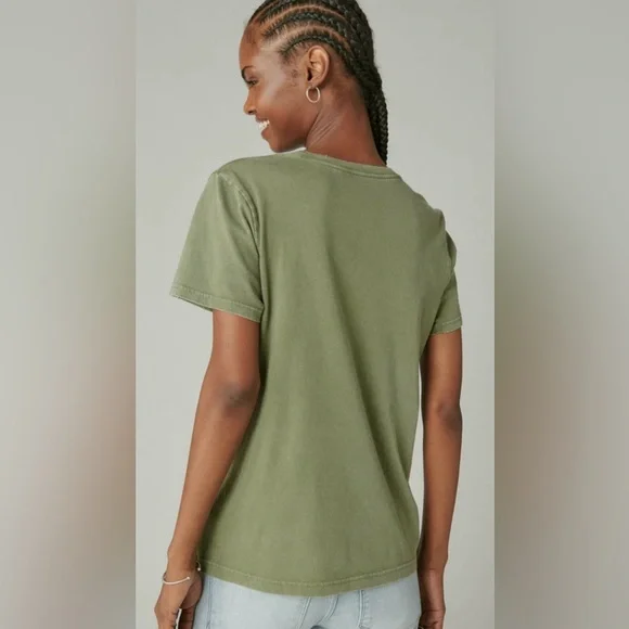 Lucky Brand Olive Green Graphic Tee - Picture 4 of 5